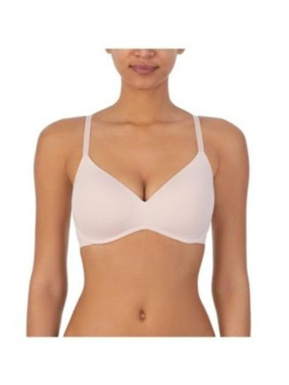 Dkny Women's Size 36DD Blush Stretch Wireless Lift Logo Bra DK7394 NEW